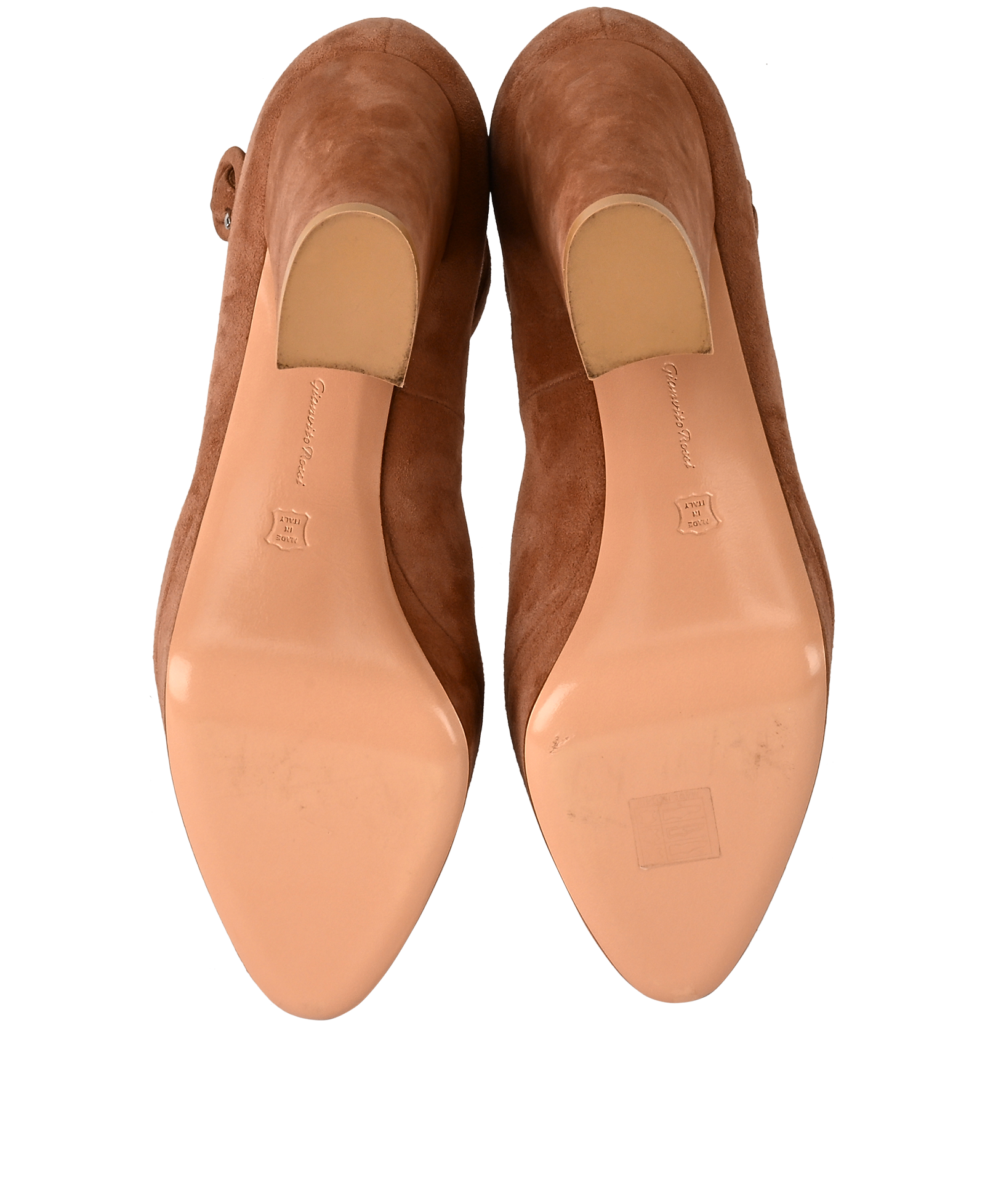 Gianvito Rossi Platform Heels, &pound;175, Shoes, Brown, Suede, Top view