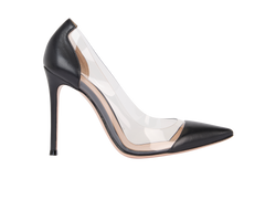 Gianvito Rossi Plexi Pump 100, Leather/PVC, Black, UK3, DB/B, 3*
