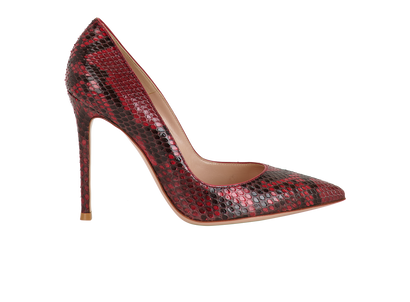 Gianvito Rossi Pointed Toe Pumps, &pound;175, Shoes, Red, Leather, Front view