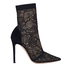 Gianvito Rossi BRINN 85 Ankle Boots, Lace, Black, 4, 1*