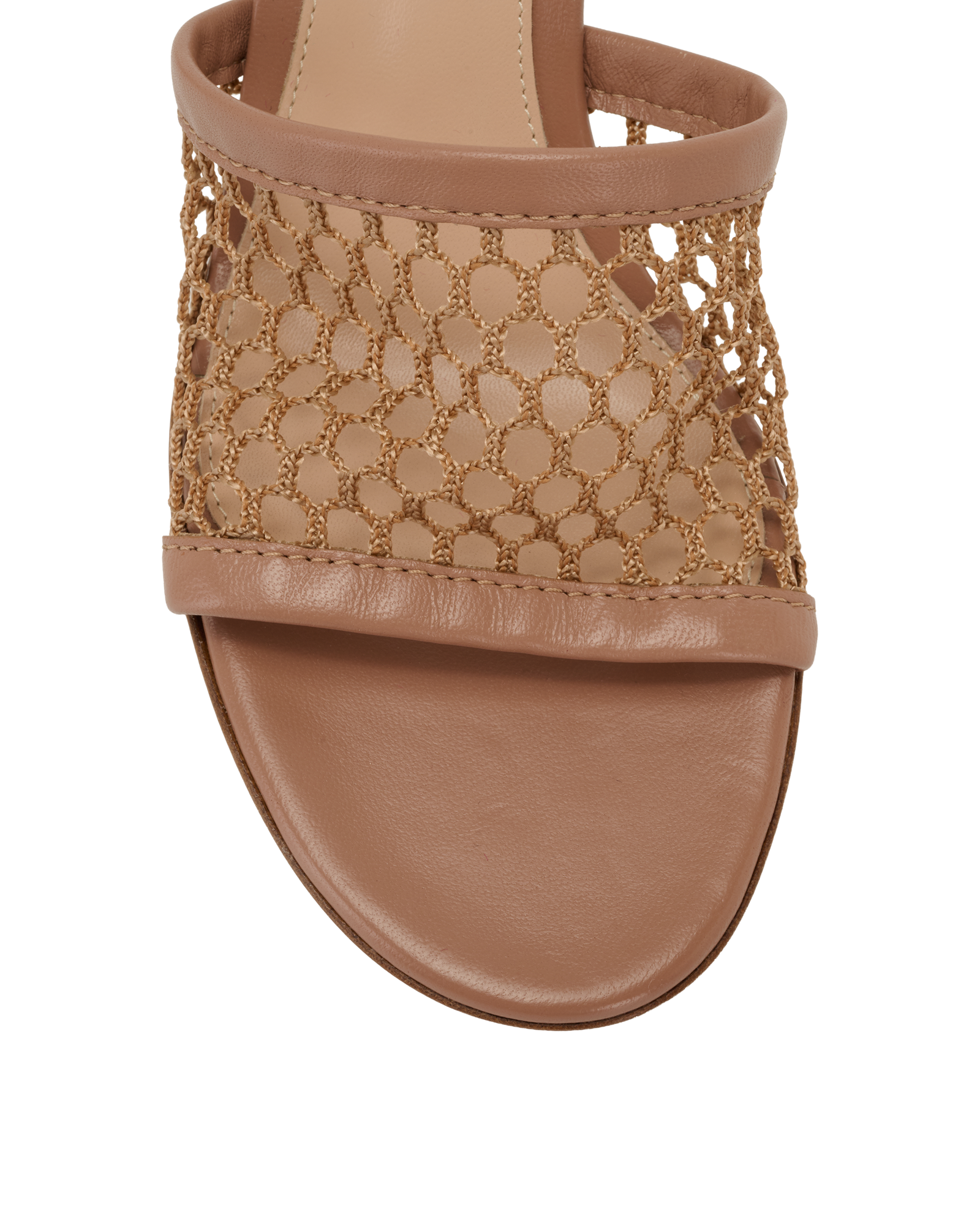 Gianvito Rossi Jamaica 70 Mules, &pound;175, Shoes, Beige/Pink, Leather/Mesh, Other view