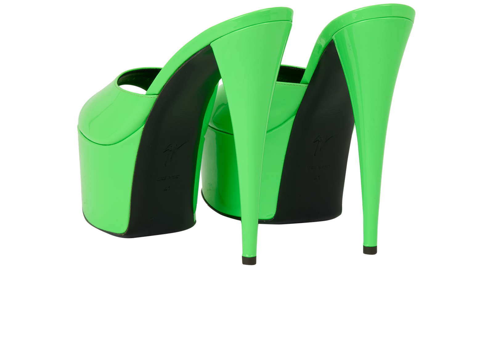 Giuseppe Zanotti Khalifa 90 Heels, &pound;220, Shoes, Green, Leather, Back view