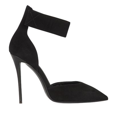 Giuseppe Zanotti Ankle Strap Heels, &pound;250, Shoes, Black, Suede, Front view