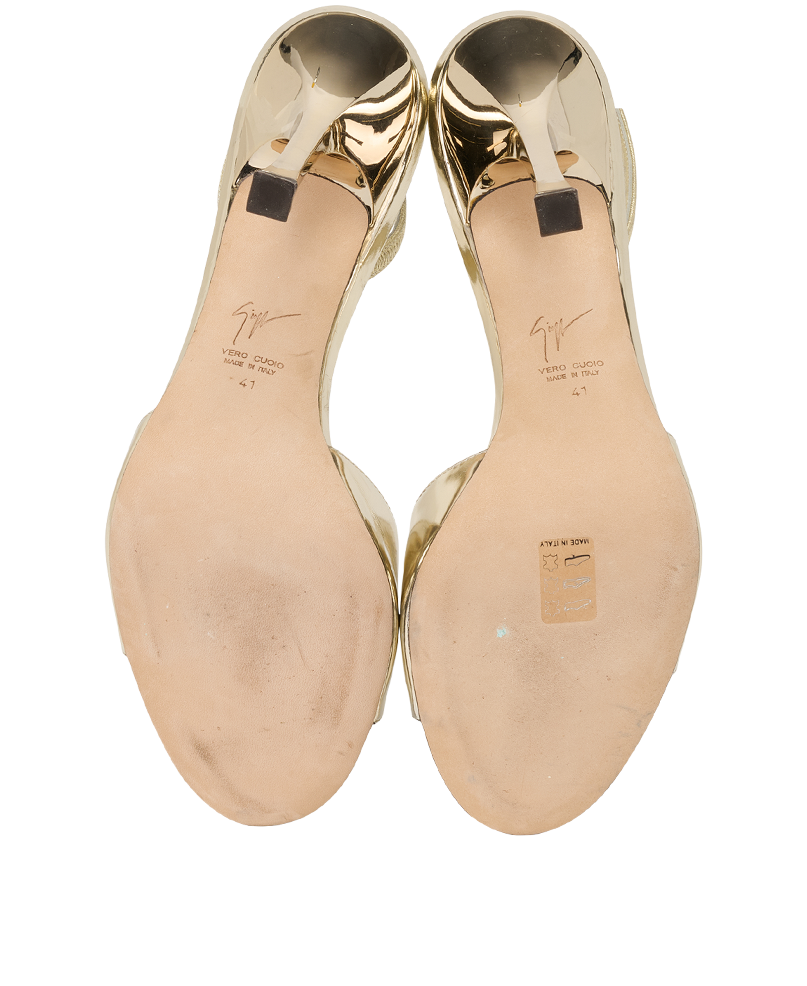 Giuseppe Zanotti Slingback Heels, &pound;220, Shoes, Gold, Leather, Top view