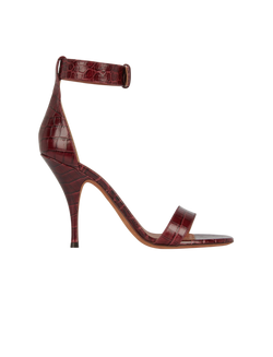 Givenchy Croc Embossed Kali Sandals, Leather, Maroon, UK6, 3*