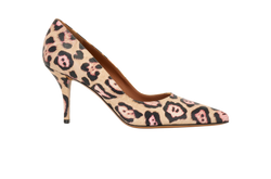 Givenchy Leopard Print Heels, Leather, Cream/Black/Pink, UK6, 3*