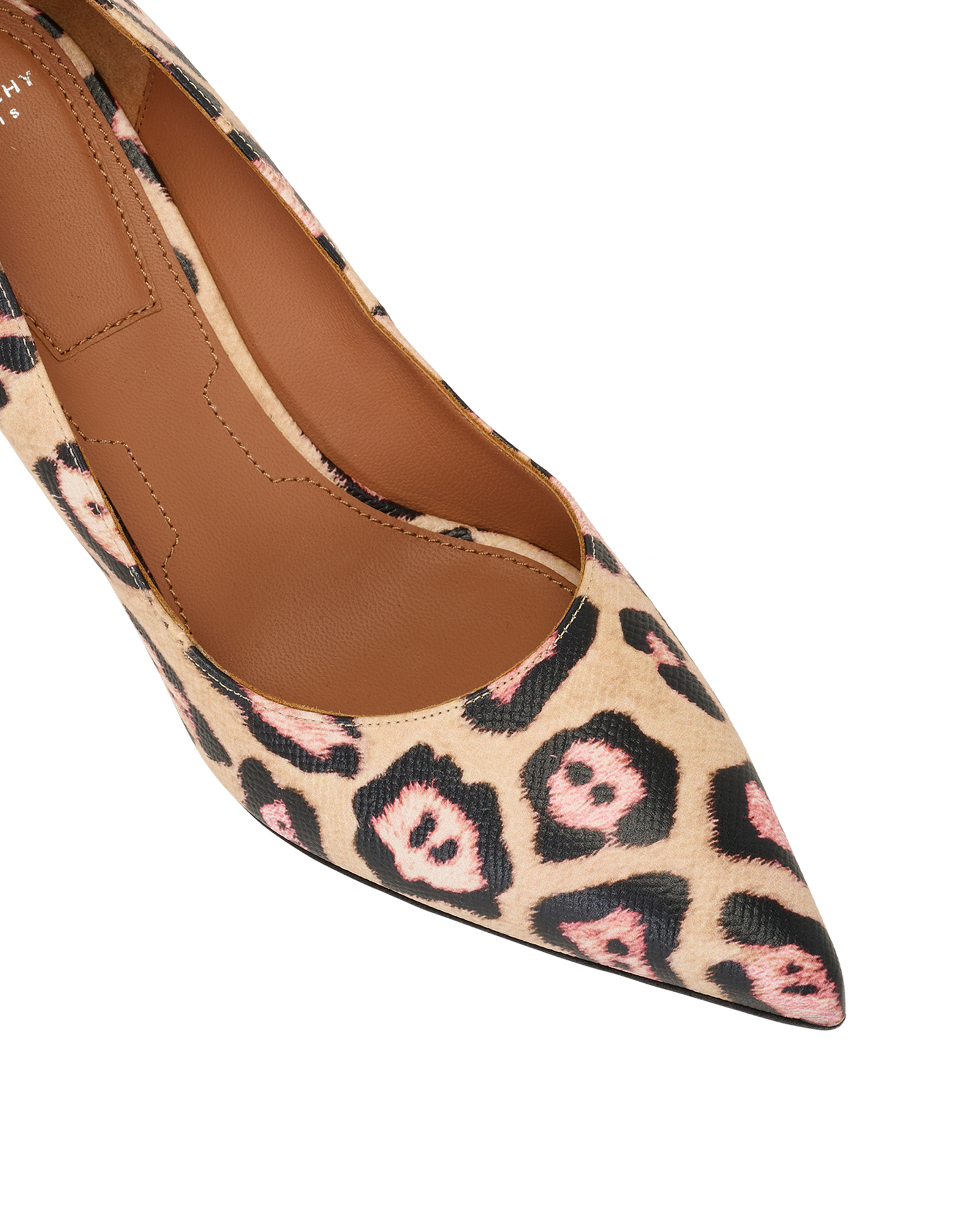 Givenchy Leopard Print Heels, &pound;175, Shoes, Black/Cream/Pink, Leather, Other view
