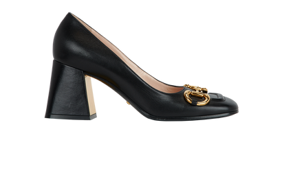 Gucci Horsebit Block Heels, front view