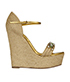Gucci Embellished Wedges, front view
