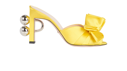 Gucci Rose Open Toe Heels, front view
