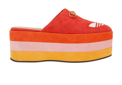 Gucci X Adidas GG Platform Mules, Suede, Red, UK6, DB/B, 4*