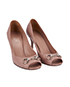 Gucci Horsebit Leather Peep Toe Heels, side view