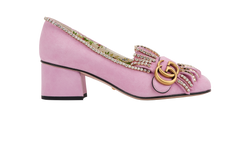 Gucci Diamante Marmont Pumps, Suede, Pink, UK2.5, DB/B,4*