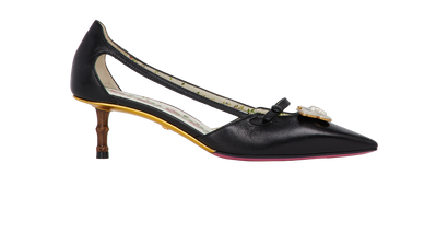 Gucci Pointed Butterfly Kitten Heels, front view
