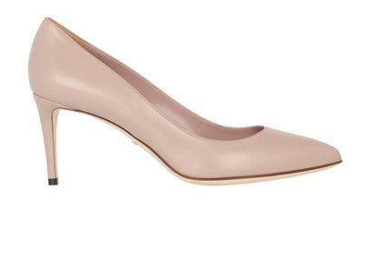 Gucci Malaga Kid Heels, £140, Shoes, Pink, Leather, Front view