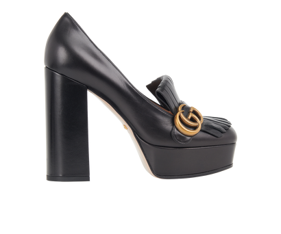Gucci Platform Loafer Heels, front view