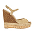 Gucci GG Supreme Espadrille Wedges, front view