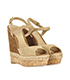 Gucci GG Supreme Espadrille Wedges, side view
