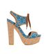 Gucci Supreme Denim Platform Sandals, front view