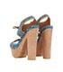 Gucci Supreme Denim Platform Sandals, back view