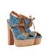 Gucci Supreme Denim Platform Sandals, side view