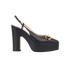 Gucci Horsebit Platform Slingback Heels, front view
