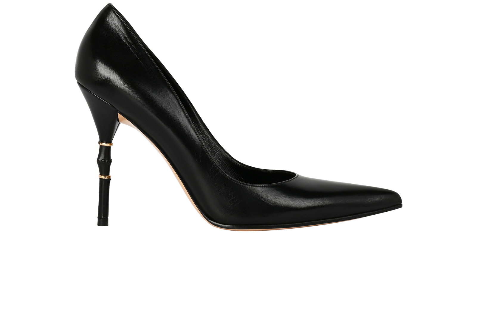 Gucci Bamboo Pointed Toe Pumps, Heels Designer Exchange Buy