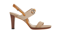 Gucci Bamboo Heeled Sandals, Leather, Beige, UK 7, B/DB, 2*