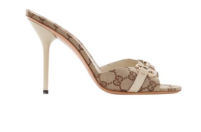 SOLD AS SEEN Gucci Vintage Horsebit Heeled Mules, front view