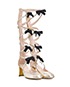 Gucci Bow-Embellished Gladiator Leather Pumps, side view