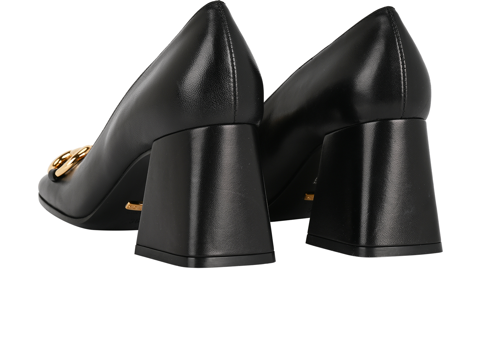 Gucci Horsebit Heels, &pound;275, Shoes, Black, Leather, Back view