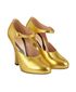 Gucci Lesley Pumps, £180, Shoes, Gold, Leather, Side view