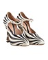 Gucci Lesley Mary Jane Zebra Shoes, side view