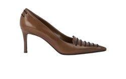 Gucci Pointed Toe Pumps, Leather, Brown, UK5.5, DB/B, 2*