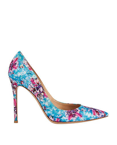 Gianvito Rossi Floral Heels, front view