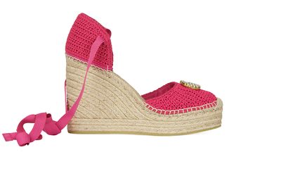 Gucci Crochet Espadrille 100 Wedges, front view