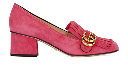 Gucci Fringed Marmont Midi Heel, front view