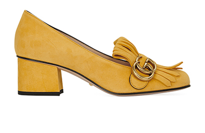 Gucci Fringed Marmont Midi Heel, front view