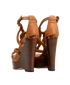 Gucci Wedge Sandals, &pound;250, Shoes, Brown, Leather, Back view