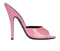 Gucci Slip-on Stiletto Sandals, Leather, Pink, 5, B B/D, 5*