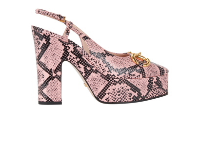 Gucci Horsebit Platform Slingback, front view