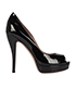 Gucci Peep Patent Toe Heels, front view