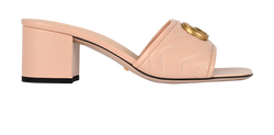 Gucci GG Marmont Mules, Leather, Pink, UK5.5, 3*