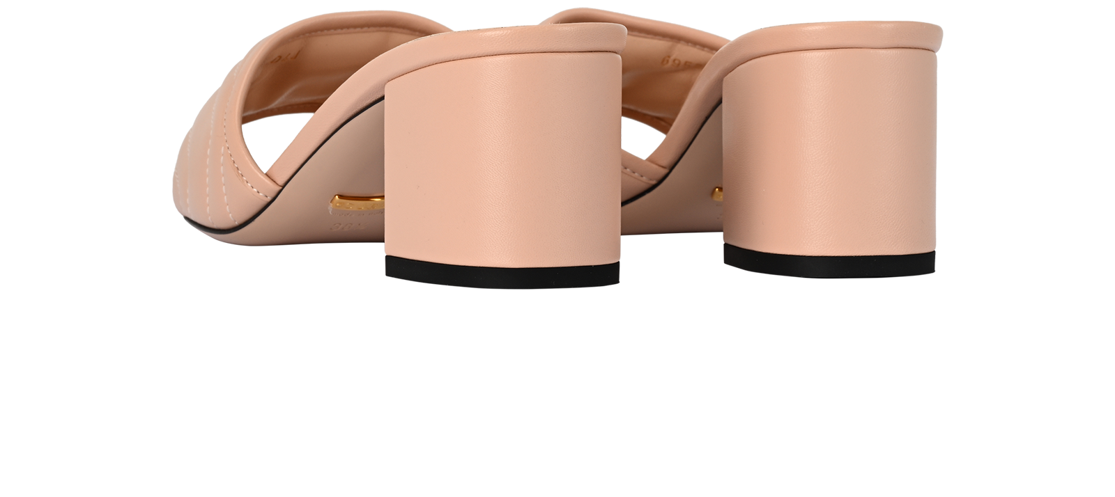 Gucci GG Marmont Mules, &pound;350, Shoes, Pink, Leather, Back view