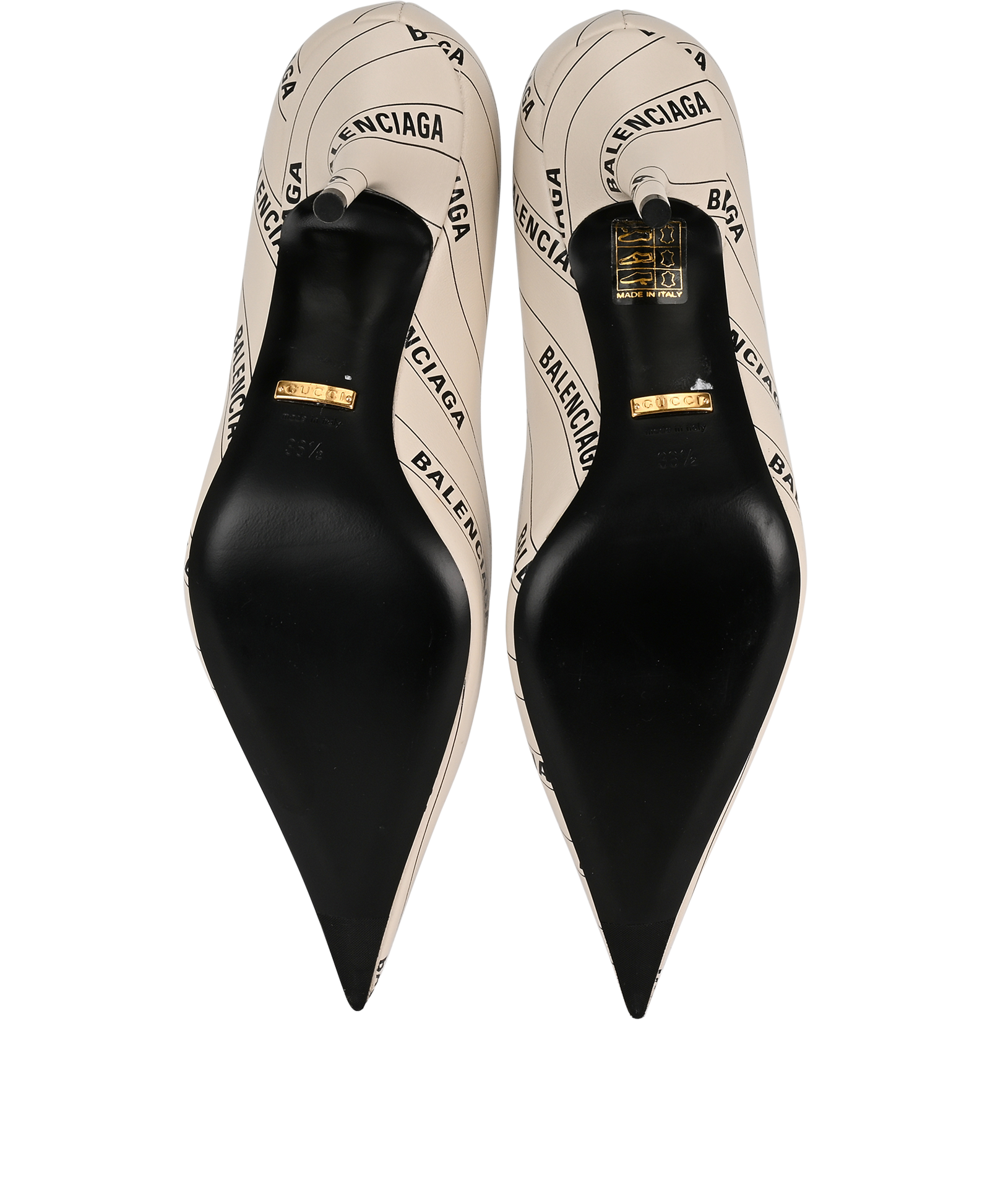 Gucci x Balenciaga Hacker Project Pumps, &pound;250, Shoes, Black/White, Leather, Top view