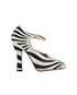 Gucci Mary Jane Zebra Shoes, front view