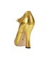 Gucci Gold Lesley Mary Jane Heels, back view