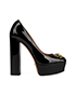 Gucci Horsebit Platform Heels, front view