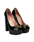 Gucci Horsebit Platform Heels, side view