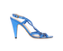 Gucci Crystal Interlocking G Sandals, &pound;295, Shoes, Blue, Leather, Front view